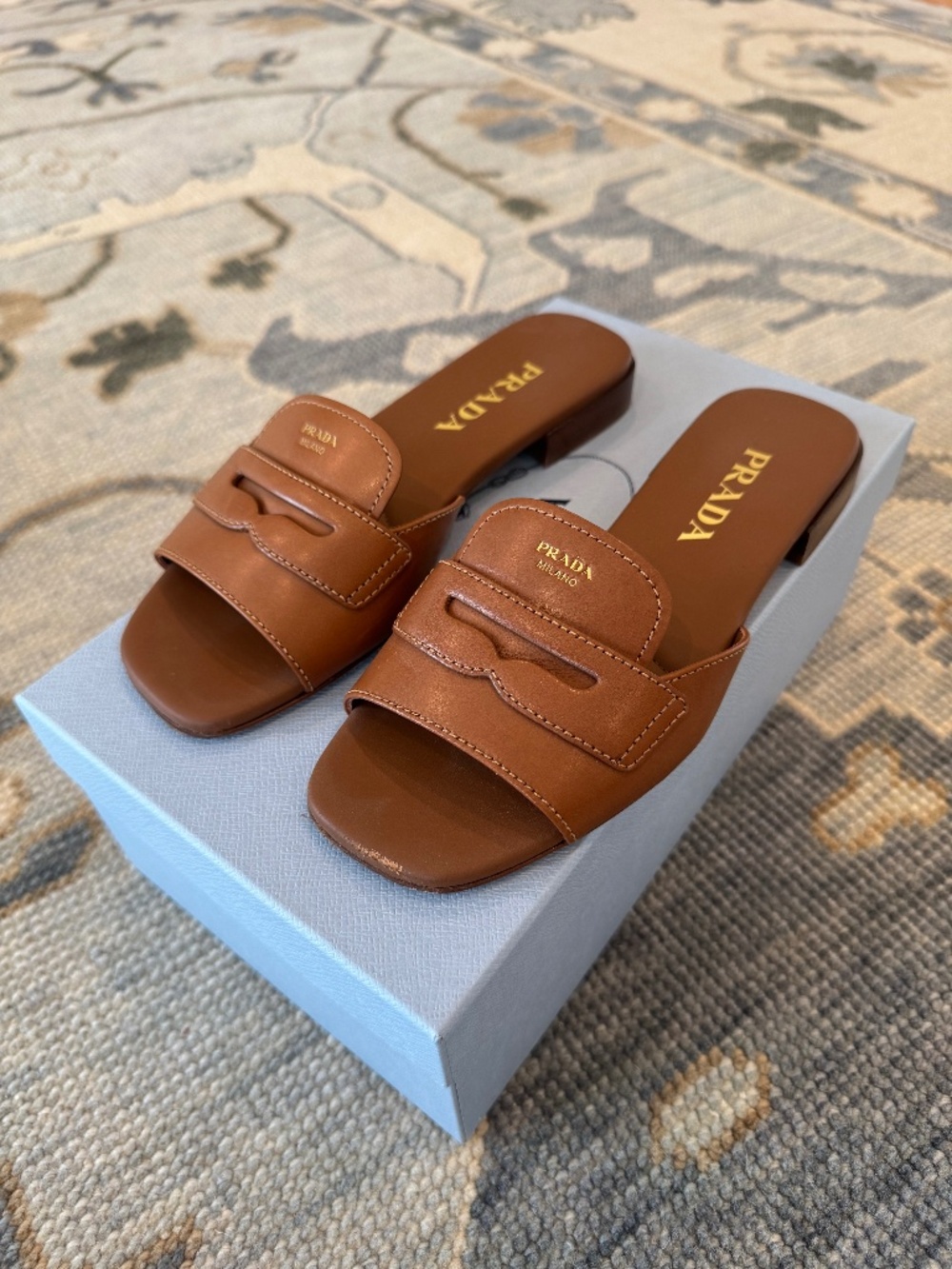 Prada leather sandals